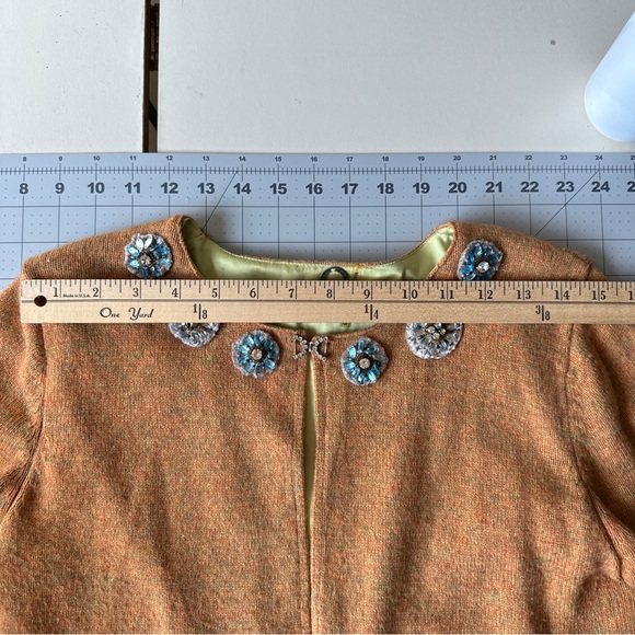 One Girl Who Cardigan Sweater Womens Medium Rhinestone Embellished Wool Blend - Picture 10 of 13